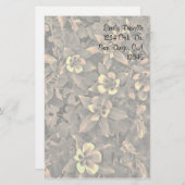 Columbine Bloem briefpapier (Voorkant / Achterkant)