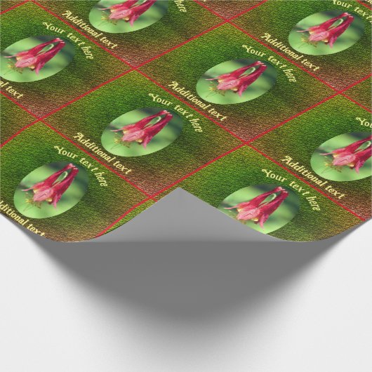 Columbine bloem gepersonaliseerd cadeaupapier (Hoek)