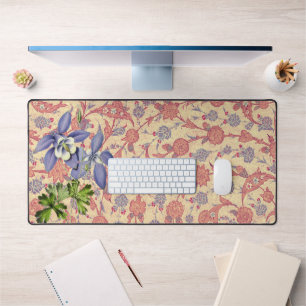  Columbine Blue Flower Art Desk Pad Mat