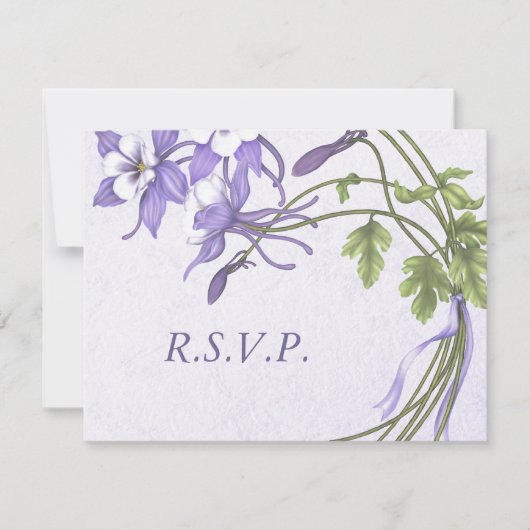 Columbine Boeket 1 RSVP-kaarten RSVP Kaartje (Voorkant)