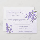 Columbine Boeket 1 RSVP-kaarten RSVP Kaartje (Achterkant)