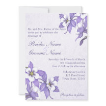 Columbine Boeket 2 bruiloft uitnodigingen