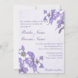 Columbine Boeket 2 bruiloft uitnodigingen