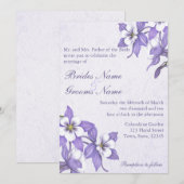 Columbine Boeket 2 bruiloft uitnodigingen (Voorkant / Achterkant)