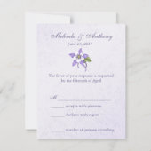 Columbine Boeket 2 RSVP-kaarten RSVP Kaartje (Achterkant)