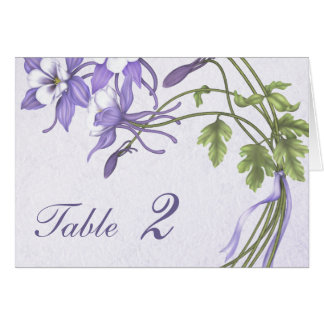 Columbine Boeket Tafel Nummer Kaart