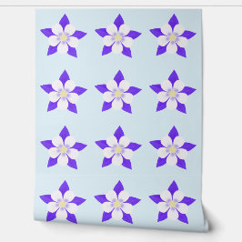 Columbine Bord Blauw Behang