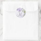 Columbine Bouquet Monogram Seal Ronde Sticker (Tas)