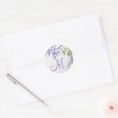 Columbine Bouquet Monogram Seal Ronde Sticker (Envelop)