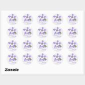 Columbine Bride Groom Envelope Sticker - pas aan (Vel)