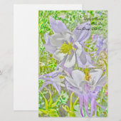Columbine-briefpapier papier (Voorkant / Achterkant)