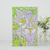 Columbine-briefpapier papier (Staand voorkant)