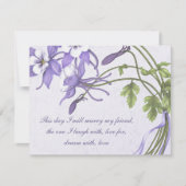 Columbine bruiloft 3 uitnodigingen - Metallic Ice (Voorkant)