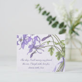 Columbine bruiloft 3 uitnodigingen - Metallic Ice (Staand voorkant)