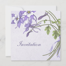 Columbine bruiloft uitnodigingen - Metallic Champa