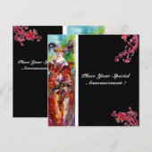 COLUMBINE, carnaval, Sweet 16 Maskeradefeestje Kaart (Voorkant / Achterkant)