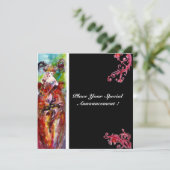 COLUMBINE, carnaval, Sweet 16 Maskeradefeestje Kaart (Staand voorkant)