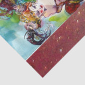 COLUMBINE / Dame met Masquerade Masker Tissuepapier (Detail)