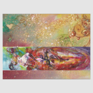 COLUMBINE / Dame met Masquerade Masker Tissuepapier