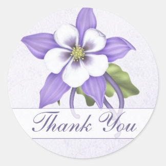 Columbine dank u Envelop Sticker - Aanpassen