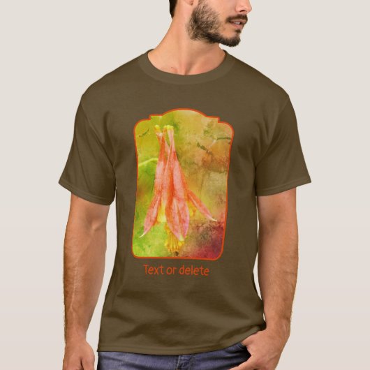 Columbine Flower Abstract Personalized T-Shirt (Voorkant)