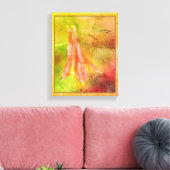 Columbine Flower distressed Abstract Canvas Afdruk (Insitu (Woonkamer))