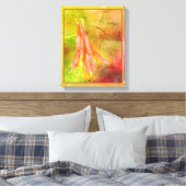 Columbine Flower distressed Abstract Canvas Afdruk (Insitu (Slaapkamer))