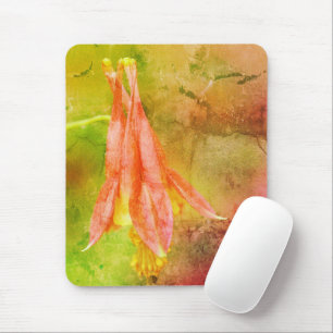 Columbine Flower distressed Abstract Muismat