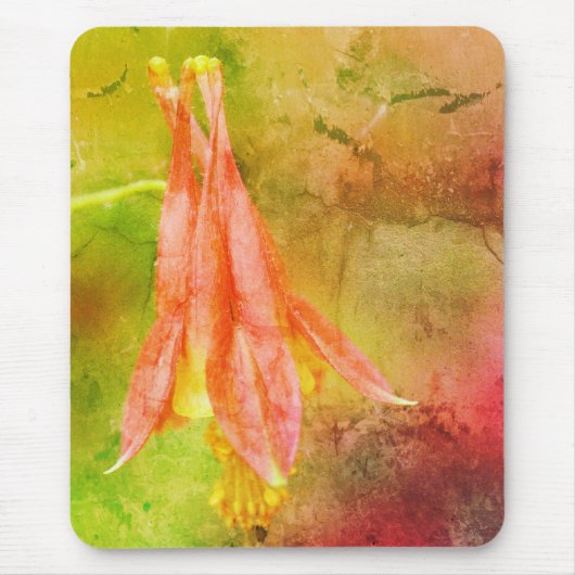 Columbine Flower distressed Abstract Muismat (Voorkant)