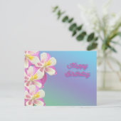 Columbine Flower Happy Birthday Briefkaart (Staand voorkant)