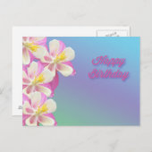 Columbine Flower Happy Birthday Briefkaart (Voorkant / Achterkant)