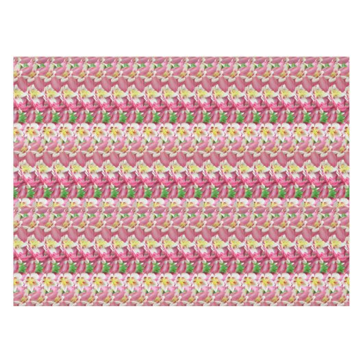 Columbine Flowers Elegant Floral Rectangle Tafelkleed (Voorkant (Horizontaal))