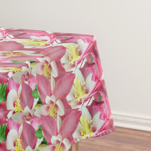 Columbine Flowers Elegant Floral Rectangle Tafelkleed (Voorbeeld)