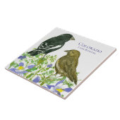 Columbine Flowers Park Bunting Colorado Tegeltje (Zijkant)