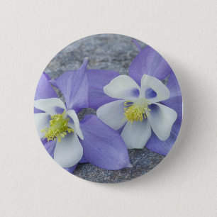 Columbine Flowers Ronde Button 5,7 Cm