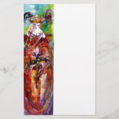 COLUMBINE, fuchsia blue green yellow Briefpapier (Voorkant)