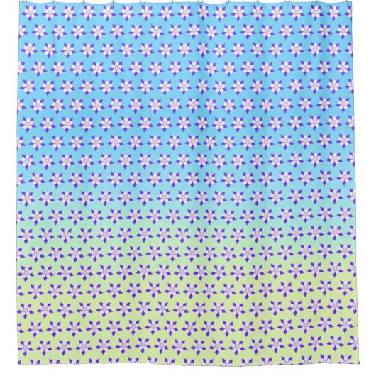 Columbine geel & groen douchegordijn (Voorkant)