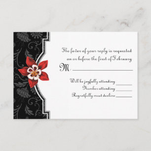 Columbine Hummingbird RSVP Kaartje