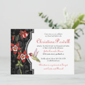 Columbine Hummingbird Vrijgezellenfeest Invite Kaart (Staand voorkant)