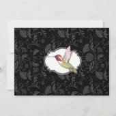 Columbine Hummingbird Vrijgezellenfeest Invite Kaart (Achterkant)