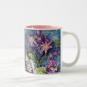 Columbine Iris en Daisy Tweekleurige Koffiemok