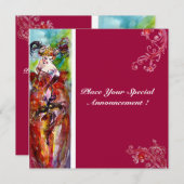 COLUMBINE, Mardi Gras, Sweet 16 Masquerade Party Kaart (Voorkant / Achterkant)