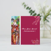 COLUMBINE, Mardi Gras, Sweet 16 Masquerade Party Kaart (Staand voorkant)