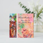 COLUMBINE, Mardi Gras, Sweet 16 Masquerade Party Kaart (Staand voorkant)