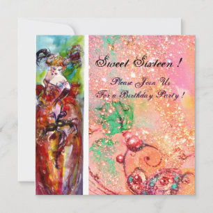 COLUMBINE, Mardi Gras, Sweet 16 Masquerade Party Kaart