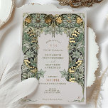 Columbine Morris Victoriaans Vintage bruiloft Folie Uitnodiging<br><div class="desc">Ontdek de betovering van een bruiloft met een Victoriaans thema met deze elegante uitnodiging, geïnspireerd door de legendarische designer William Morris. In de Victoriaans tijd waren bruiloften meer dan louter ceremonies; ze symboliseerden de eenheid en groei die twee levens met elkaar verbindt. Het verstrengelde groen en de bloemen in dit...</div>
