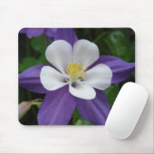 Columbine Paars en White Flower Mousepad Muismat (Met muis)