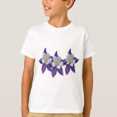 Columbine Paars en White Flowers Kinder T-shirt (Voorkant)