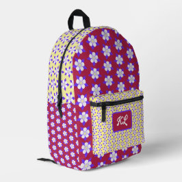 Columbine Rugzak Maroon & Geel