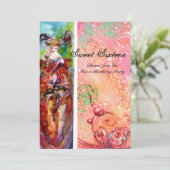 COLUMBINE ,Sweet 16 Masquerade Party,roze goud Kaart (Staand voorkant)